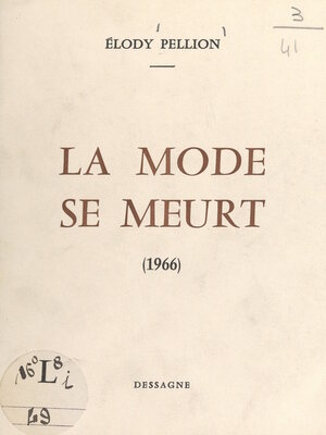 cover image of La mode se meurt
